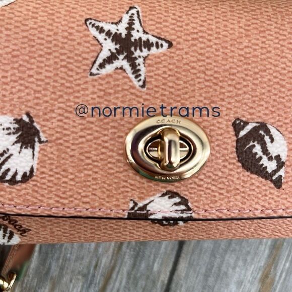 Authentic Coach Sunglass Case With Shell Print Vacation Beach - Picture 6 of 8